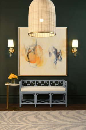 Laken Pendant in Satin Brass Trim
