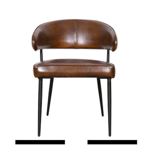 Brisbane Dover Armchair in Washed Chestnut Leather