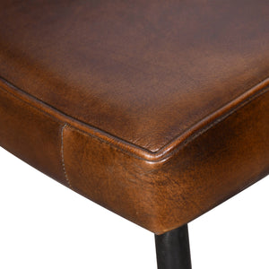 Brisbane Dover Armchair in Washed Chestnut Leather