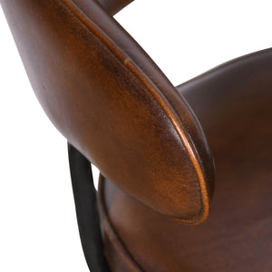 Brisbane Dover Armchair in Washed Chestnut Leather