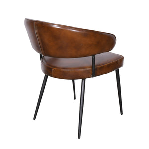 Brisbane Dover Armchair in Washed Chestnut Leather