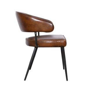Brisbane Dover Armchair in Washed Chestnut Leather