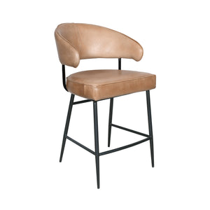 Brisbane Dover Counter Chair in Antique Ivory Leather