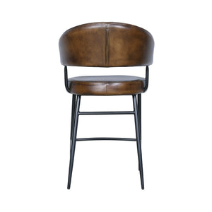 Brisbane Dover Counter Chair in Washed Chestnut Leather