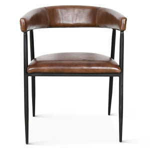 Brisbane Halstead Dining Chair in Chestnut Leather