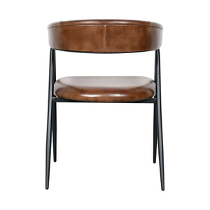 Brisbane Halstead Dining Chair in Chestnut Leather