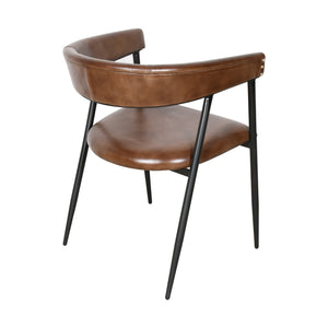 Brisbane Halstead Dining Chair in Chestnut Leather