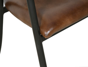 Brisbane Halstead Dining Chair in Chestnut Leather