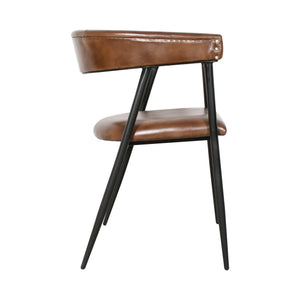 Brisbane Halstead Dining Chair in Chestnut Leather