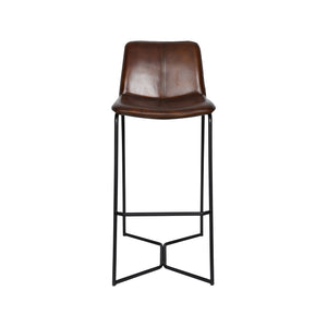 Brisbane Morgan Bar Chair in Hand Washed Chestnut