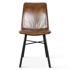 Brisbane Murphy Dining Chair in Chestnut Leather