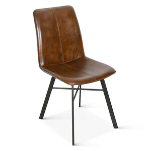 Brisbane Murphy Dining Chair in Chestnut Leather