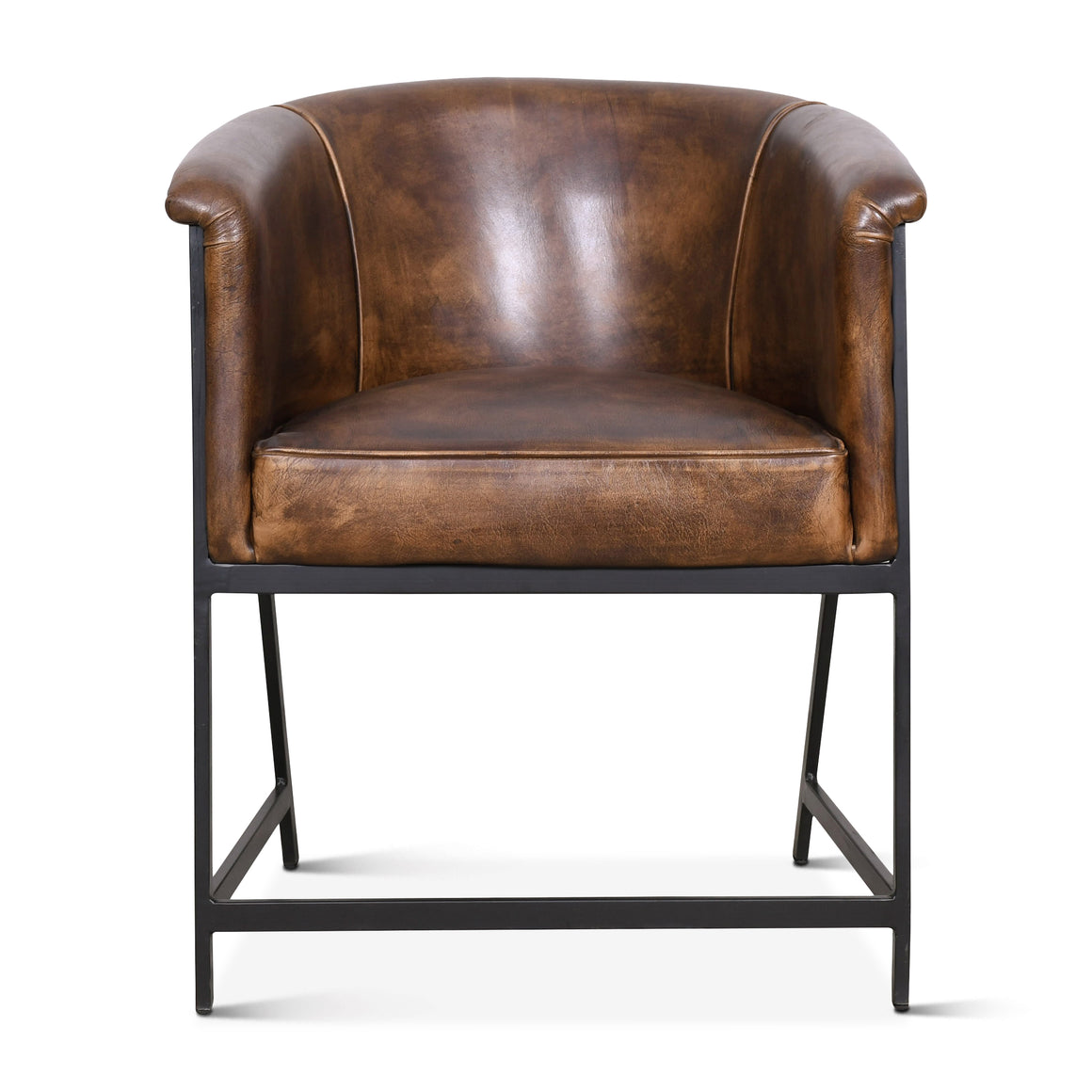 Brisbane Polo Armchair in Antique Whiskey Leather