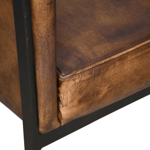 Brisbane Polo Armchair in Antique Whiskey Leather