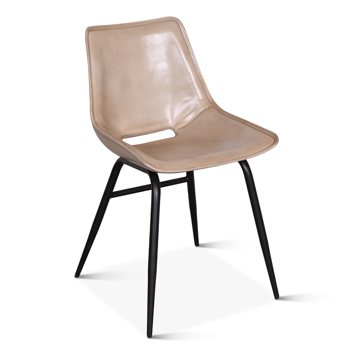 Brisbane Stanley Leather Dining Chair in Dusty Tan