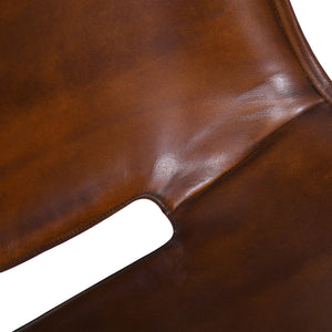 Brisbane Stanley Leather Dining Chair in Antique Whiskey