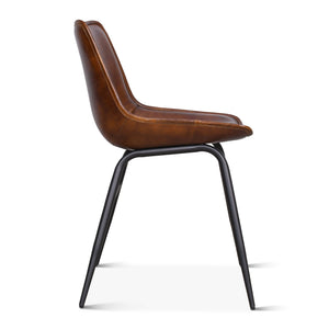Brisbane Stanley Leather Dining Chair in Antique Whiskey