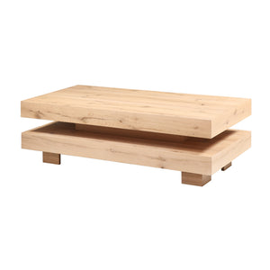 Alpine 55" Coffee Table in Distressed Oak