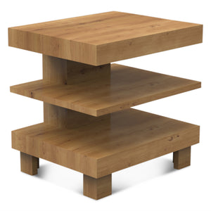 Alpine 24" Side Table in Natural Distressed Oak