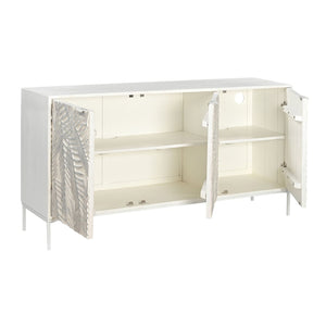 Isla 57" Sideboard with Three Doors in Coastal White