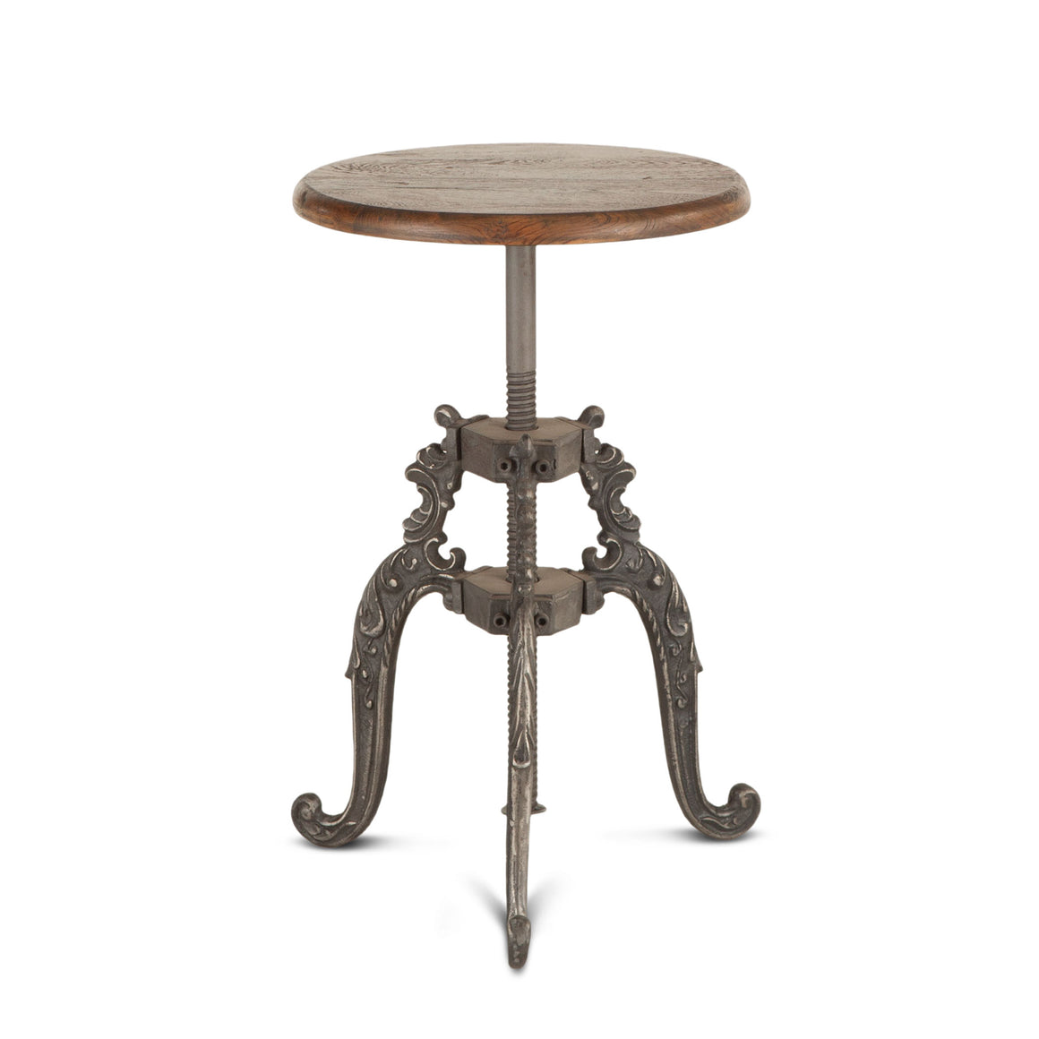 Regina-Stool 16in-reclaimed teak