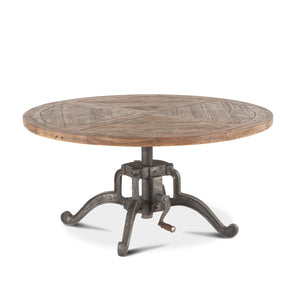 Artezia 42" Height Adjustable Crank Coffee Table in Weathered Teak