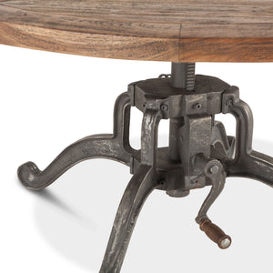 Artezia 42" Height Adjustable Crank Coffee Table in Weathered Teak