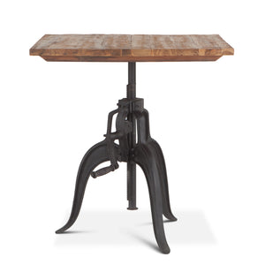 Artezia 30" Height Adjustable Crank Dining Table in Reclaimed Teak