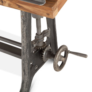 Artezia 62" Drafting Desk with Adjustable Crank in Natural Teak