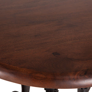 Artezia 24" Height Adjustable Crank Side Table in Acacia with Walnut Finish
