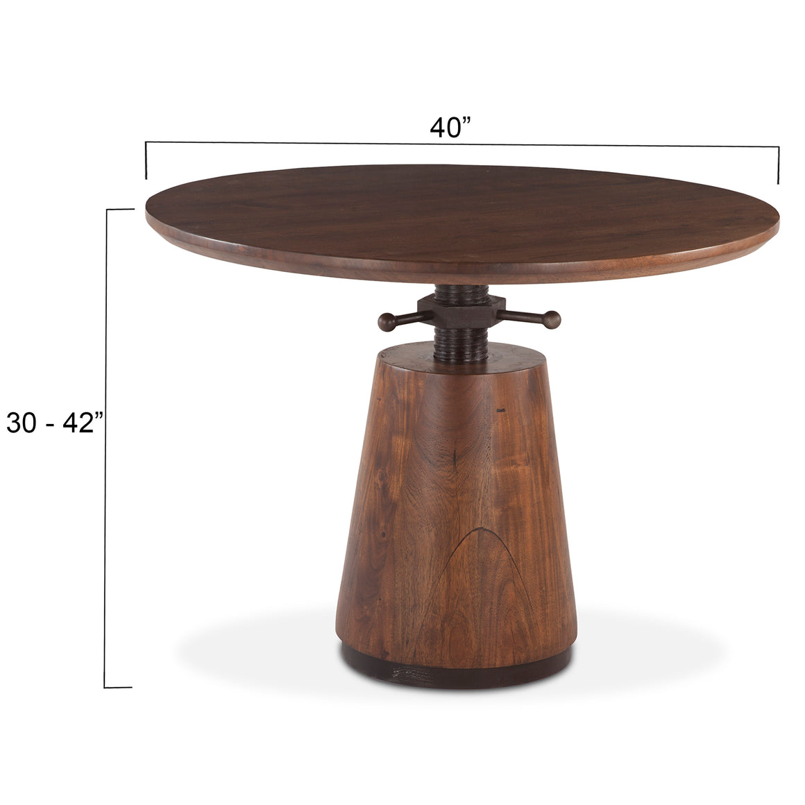 Amici and Iron Adjustable Dining Table