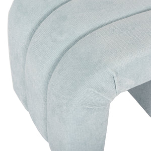 Lanksy Horizontal Channeled Stool in Taupe Textured Chenille