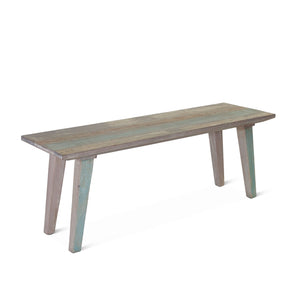Cordoba 48" Bench in Reclaimed Wood with Vintage Teal Finish