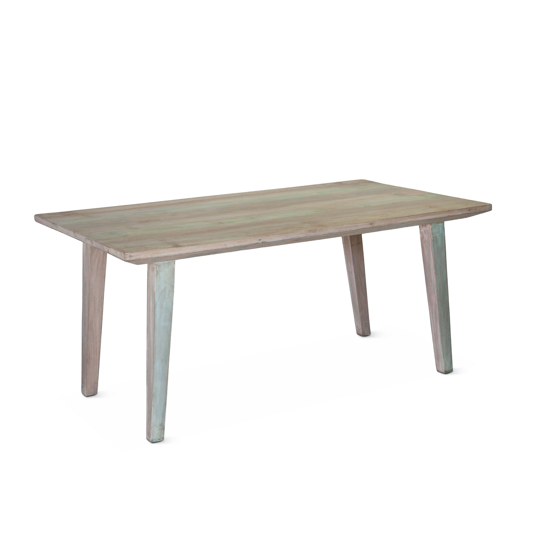 Cordoba 66"  Dining Table in Reclaimed Wood with Vintage Teal Finish