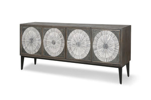 Palm Desert Modern Bone Inlay Sideboard in Vintage Gray