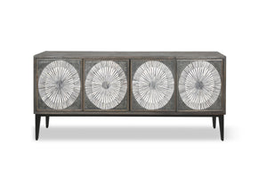 Palm Desert Modern Bone Inlay Sideboard in Vintage Gray