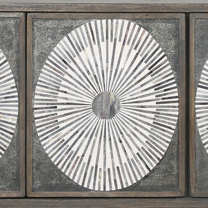 Palm Desert Modern Bone Inlay Sideboard in Vintage Gray