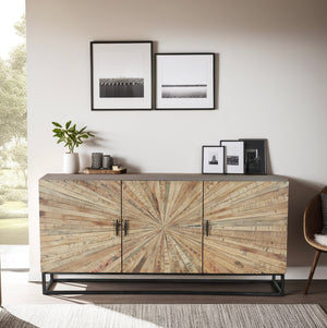 Sunburst Sideboard in Reclaimed Wood