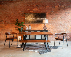 Brisbane Halstead Dining Chair in Chestnut Leather