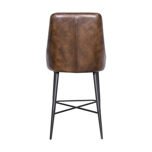 Galway Counter Chair in Antique Whiskey Leather