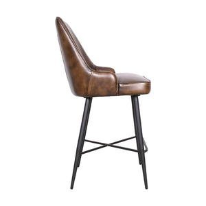 Galway Counter Chair in Antique Whiskey Leather