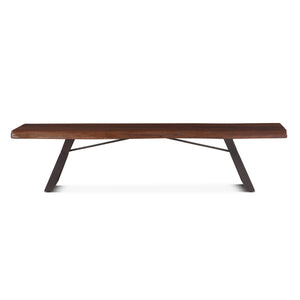 Nottingham 90" Bench with Walnut Finish