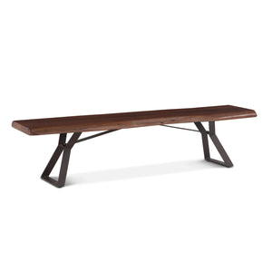 Nottingham 90" Bench with Walnut Finish