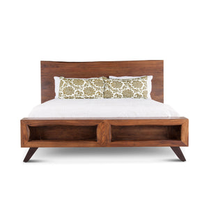 Nottingham-King Bed Mid-Century Brown th