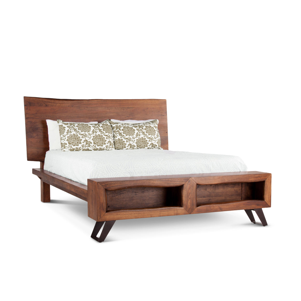 Nottingham-King Bed Mid-Century Brown th