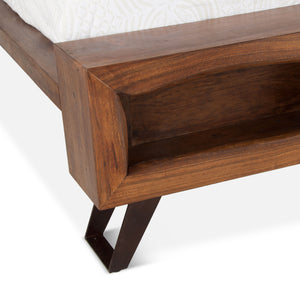 Nottingham-King Bed Mid-Century Brown th