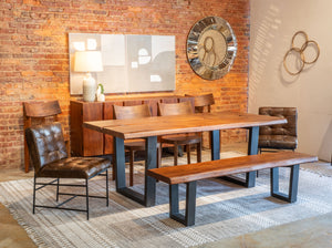 Belfrie 72" Dining Table in Acacia with Walnut Finish