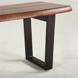 Belfrie 56" Bench in Acacia with Walnut Finish