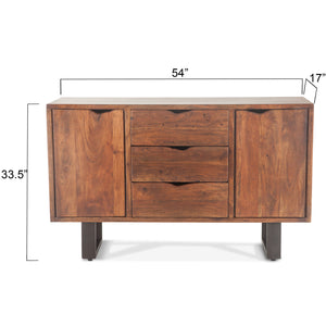 Belfrie 54" Sideboard in Acacia with Walnut Finish
