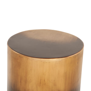 St. George 15" Side Table in Oxidized Brass